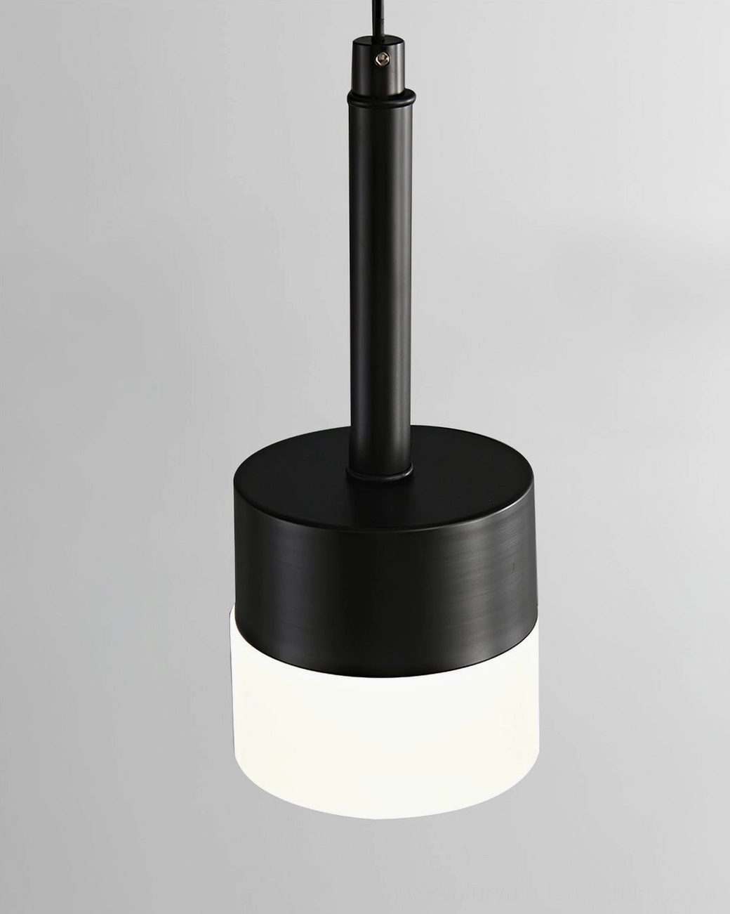 Mira LED pendant light pair arrangement in luxury minimalist living space with soft lighting