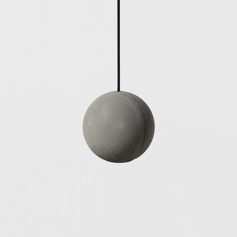 Model B concrete pendant lamp showcasing compact size option and design characteristics, associated with variant
