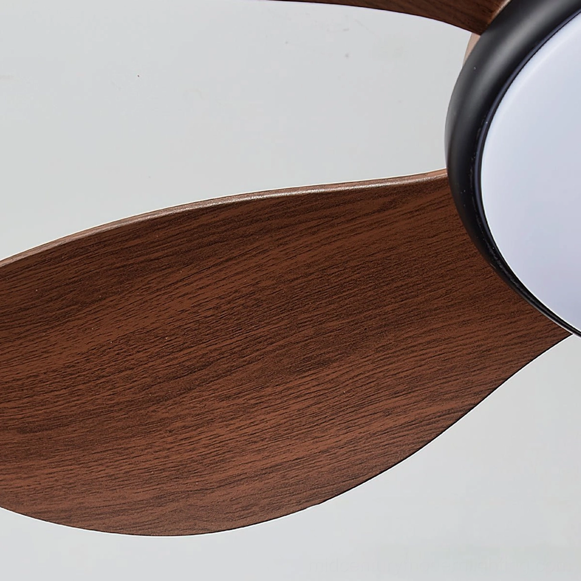 Organic modern ceiling fan fixture - size comparison and installation mounting demonstration