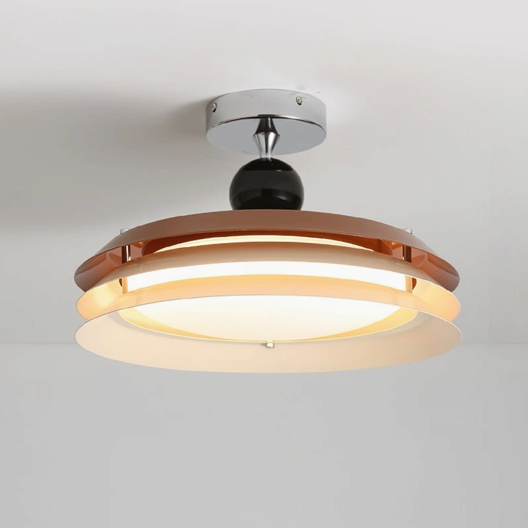 Moers standard 50cm ceiling lamp white and brown warm dimming option with dual-band geometric modern design