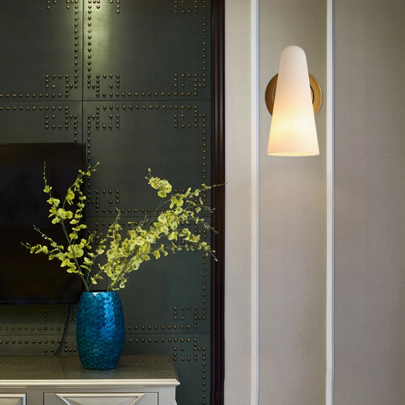 Montfaucon wall sconce in Scandinavian interior design setting with minimalist aesthetic