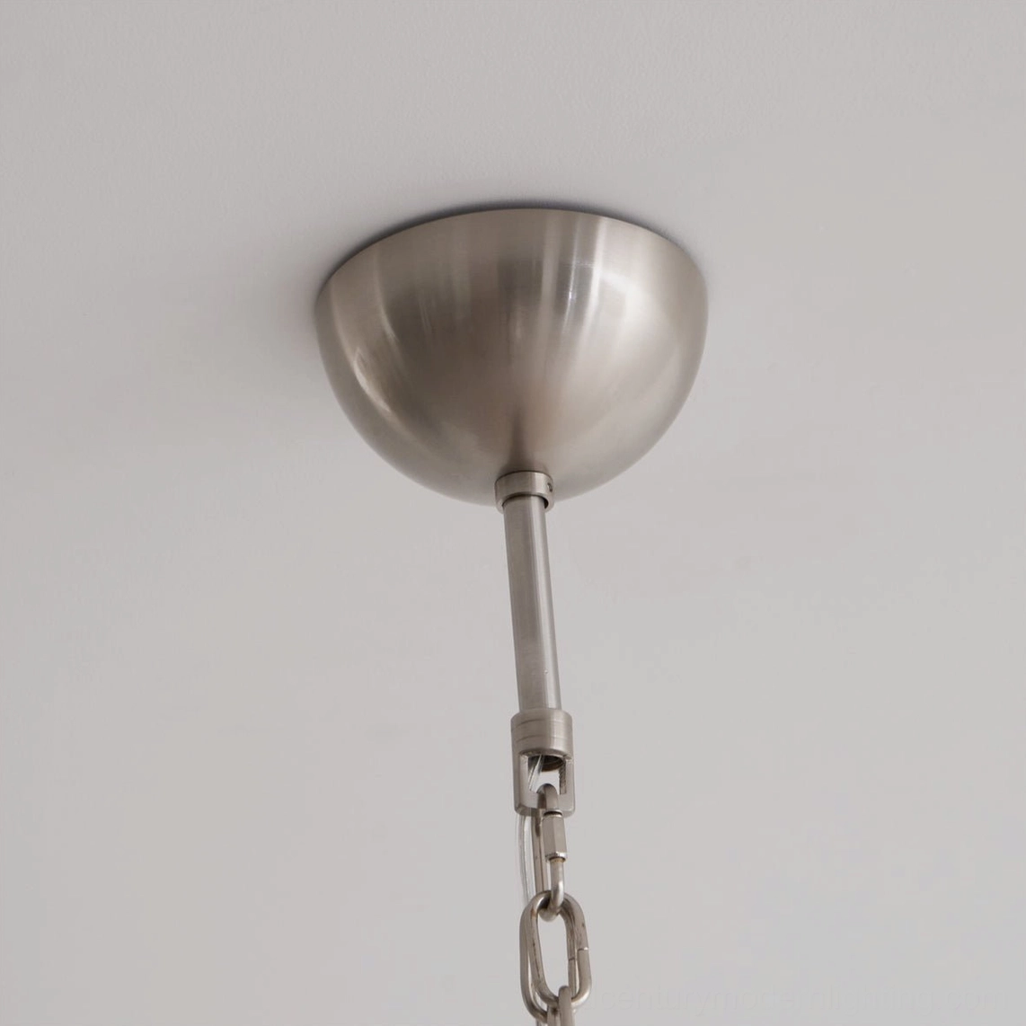 Murano caramel disc chandelier profile view highlighting sculptural glass disc arrangement and dimensions