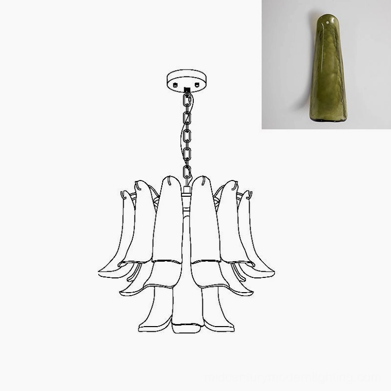 Murano glass chandelier 50cm architectural scale proportion study
