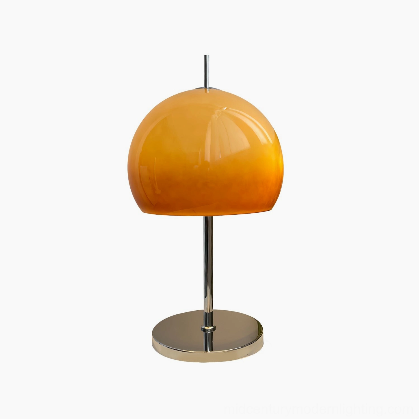 Vintage mushroom table lamp warm ambient lighting in contemporary interior design space