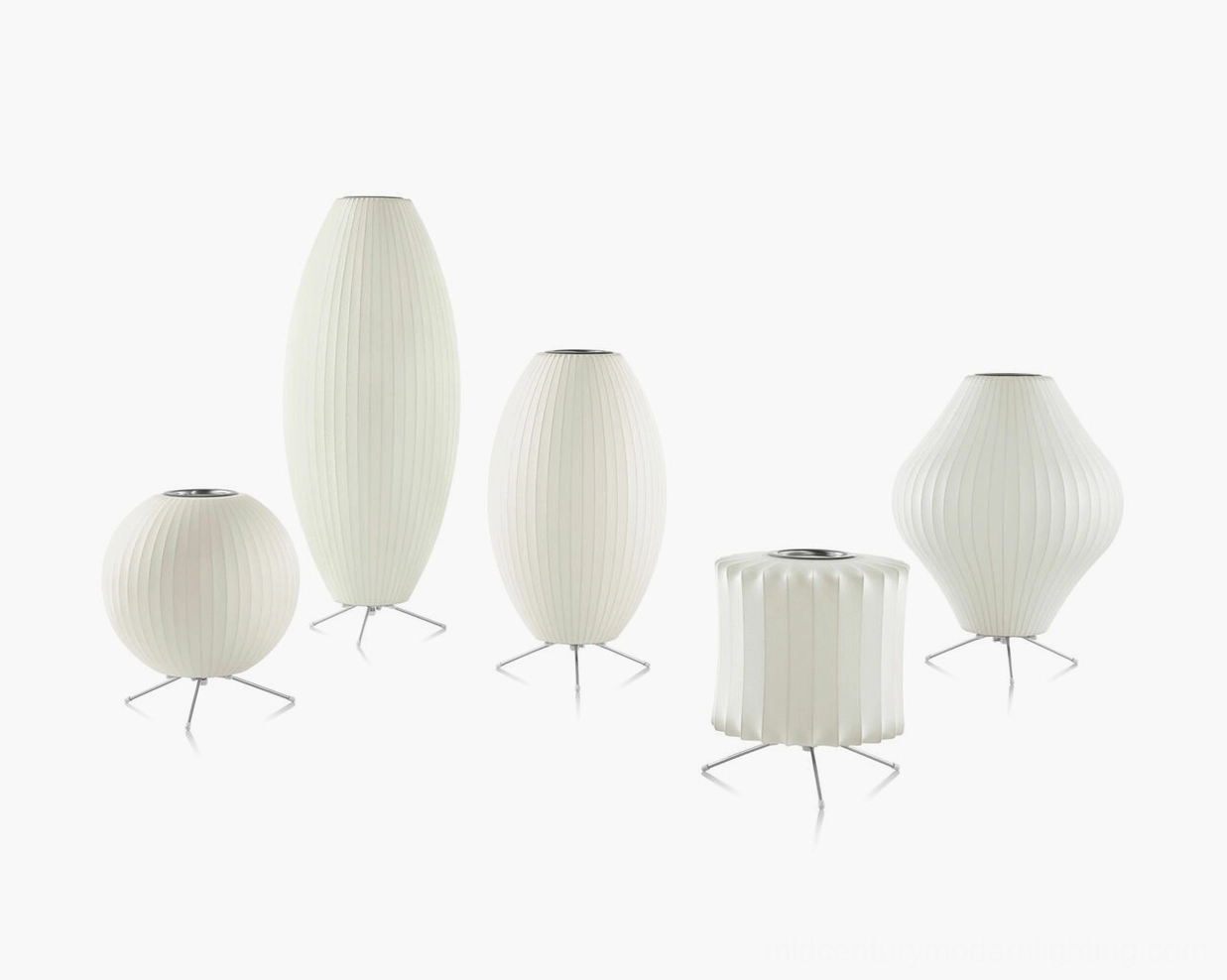 George Nelson bubble lamp dining room ambient lighting warm atmosphere