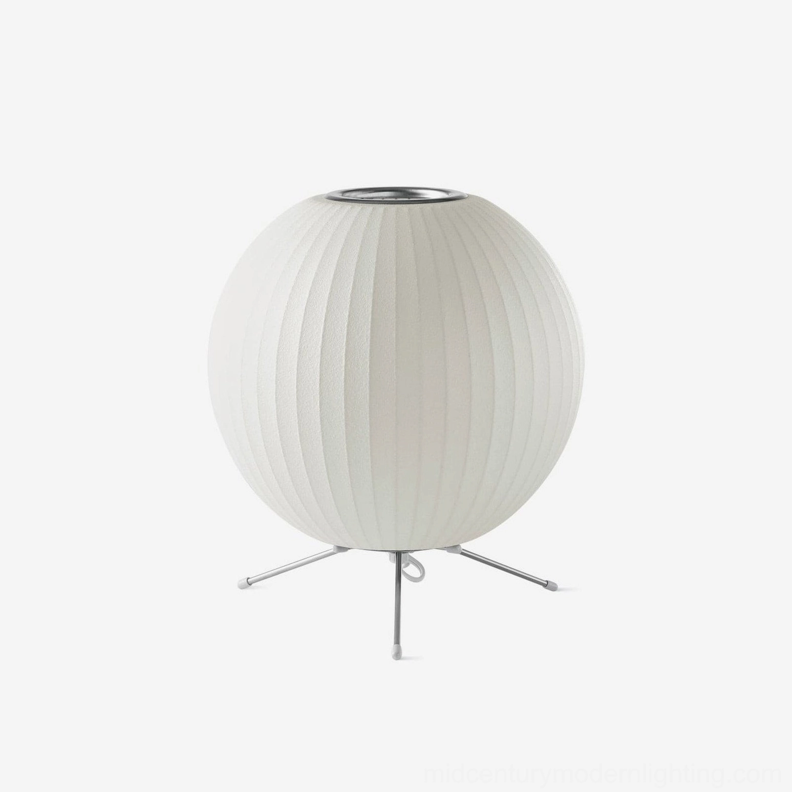 Model B George Nelson bubble lamp classic oval silhouette with tripod stand