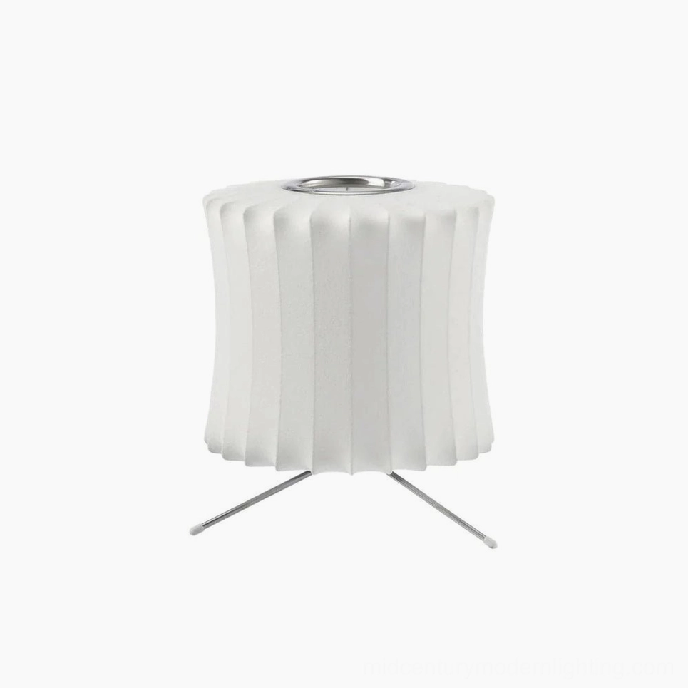Model D George Nelson bubble lamp tall elongated cigar form white finish