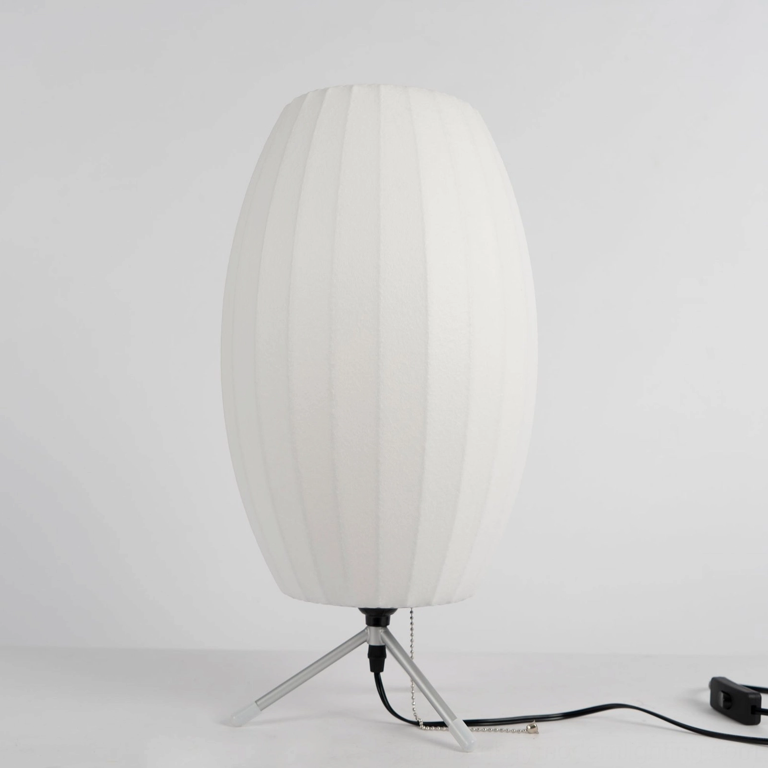Spherical George Nelson bubble lamp pendant tripod base lighting fixture