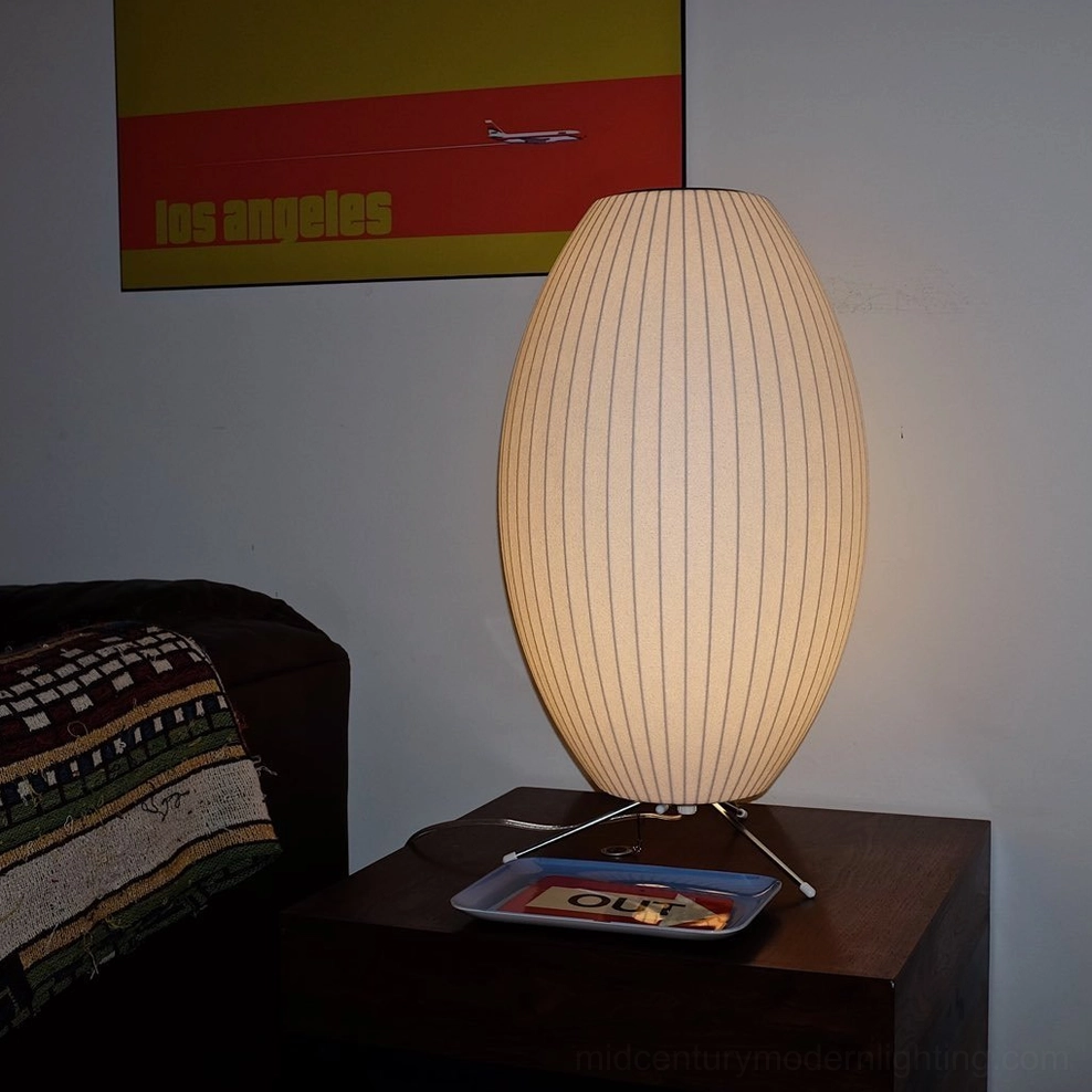 George Nelson bubble lamp steel wire tripod construction quality detail