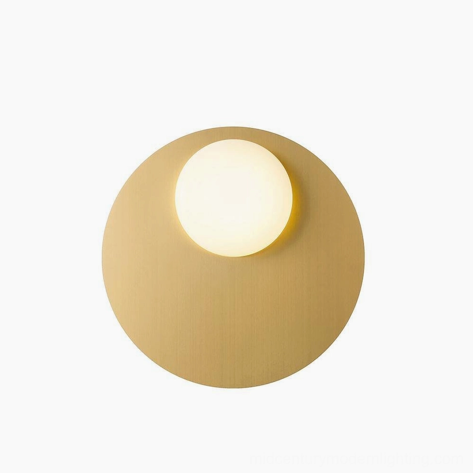 Nodes modern sconce warm light temperature illuminating frosted glass creating soft ambient glow