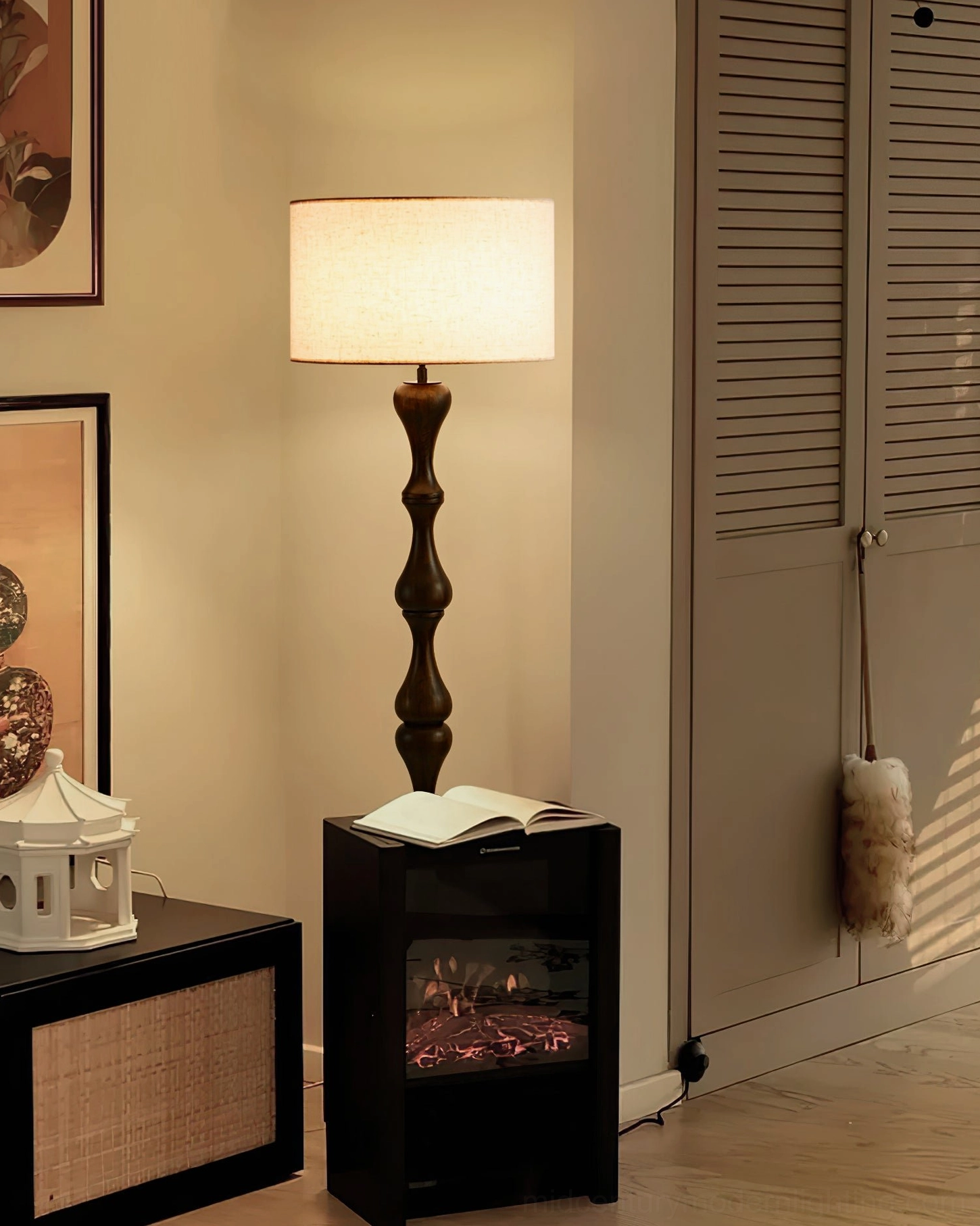 Norden floor lamp base detail, weighted stable construction for safe placement in any room