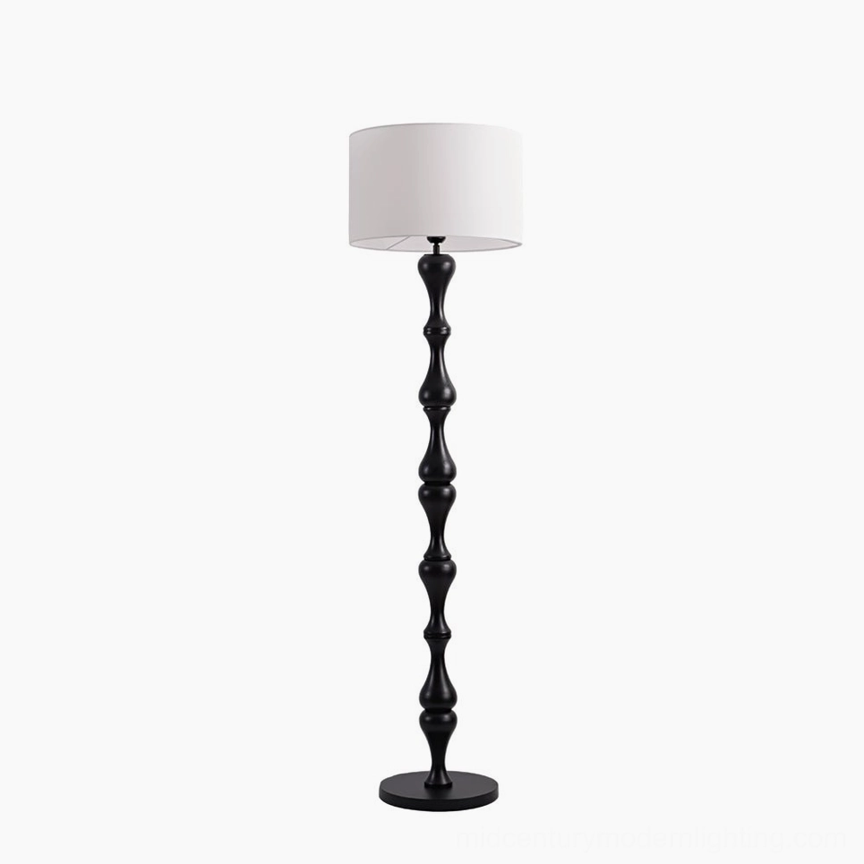 Norden wooden standing lamp with cord and plug, universal voltage 110-240V global compatibility