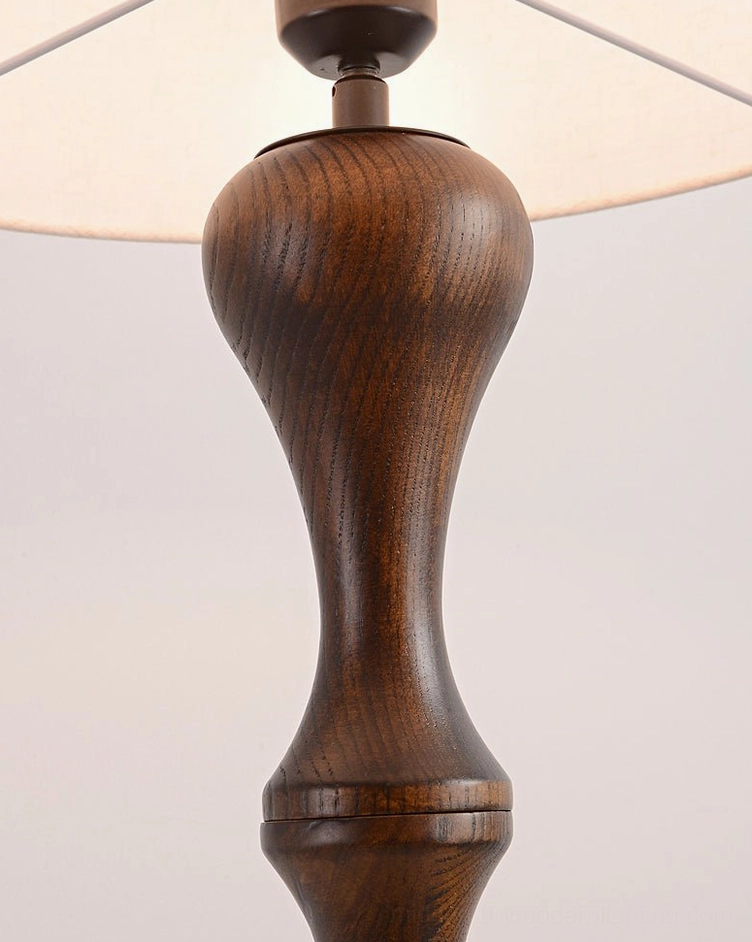 Norden floor lamp fabric shade closeup, soft diffused warm light for reading and relaxation