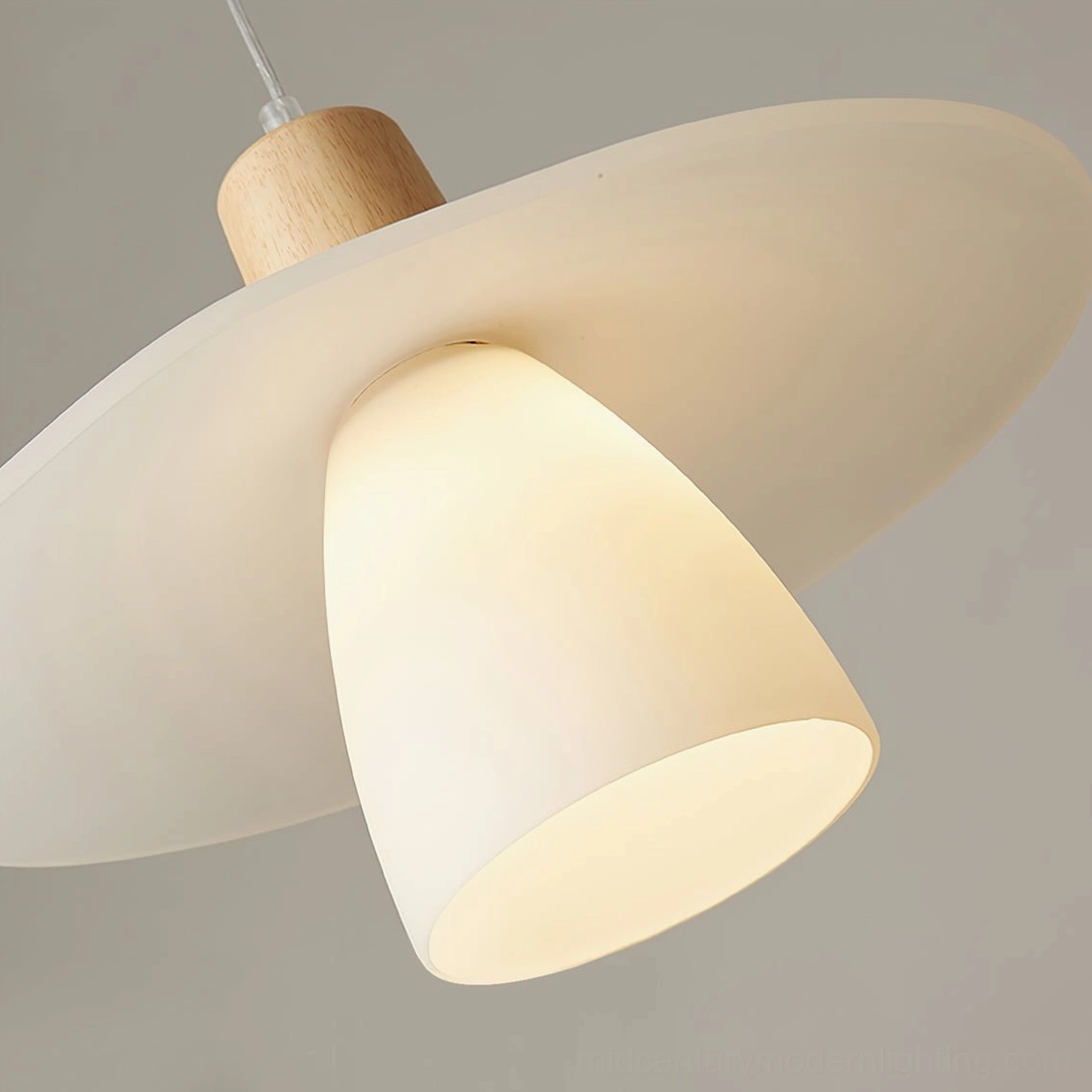 Nordic scandi pendant light fixture showcasing natural materials and clean design aesthetic
