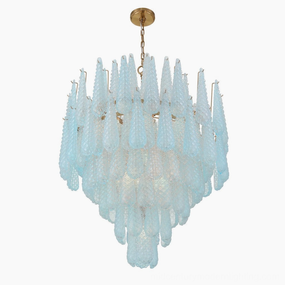 Ollie large size teardrop chandelier 33-inch diameter suitable for grand dining rooms and foyers