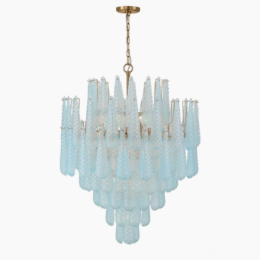 Ollie chandelier with warm white LED bulbs creating cozy ambient illumination in dining setting