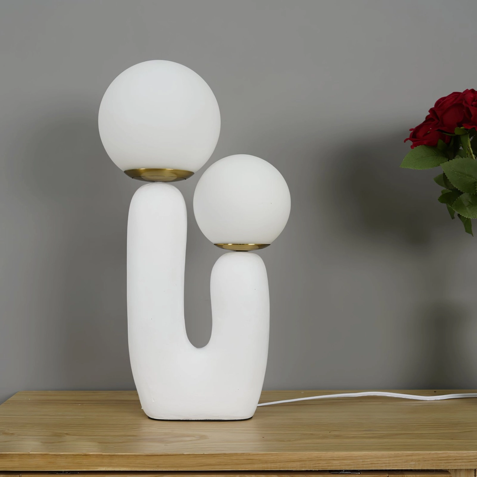 Oo textured ceramic lamp base close-up surface quality