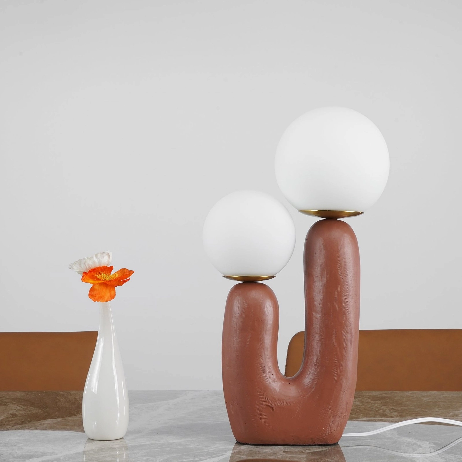 Oo ceramic table lamp contemporary art object sculptural form