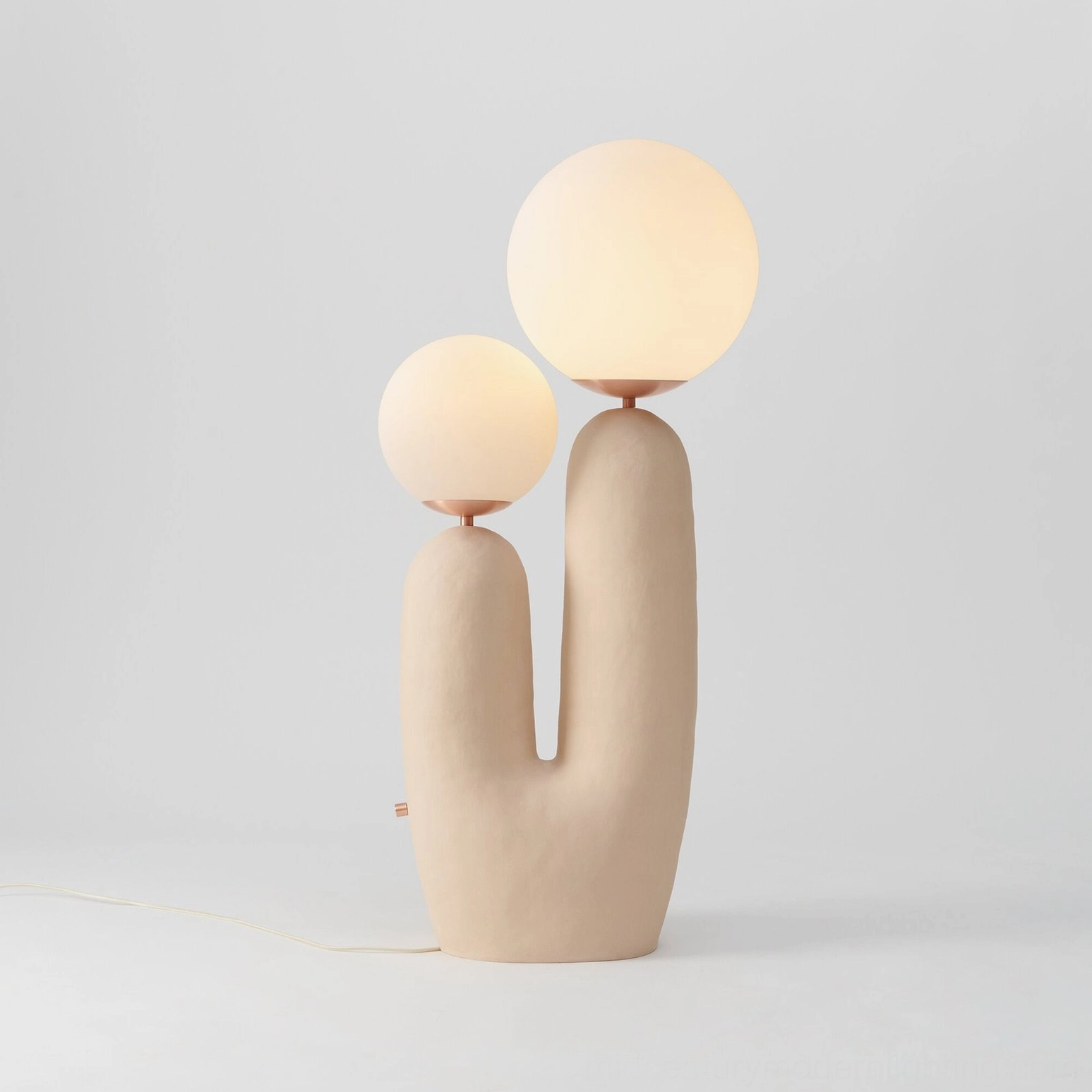 Oo ceramic lamp two lamp arrangement paired display styling
