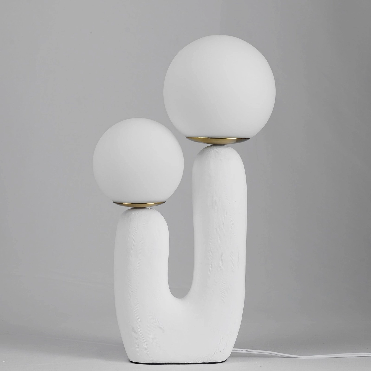Oo white ceramic table lamp pure minimalist aesthetic