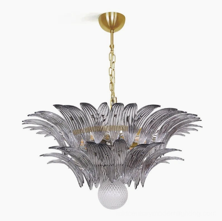 Palazzo Ball Chandelier in Grey and Gold color combination demonstrating sophisticated neutral styling option