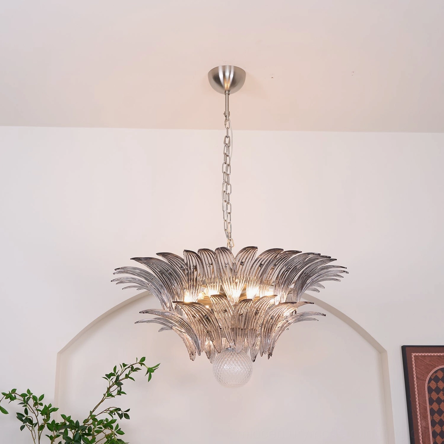 Palazzo Ball Chandelier in styled interior room showing compatibility with furniture and decor elements
