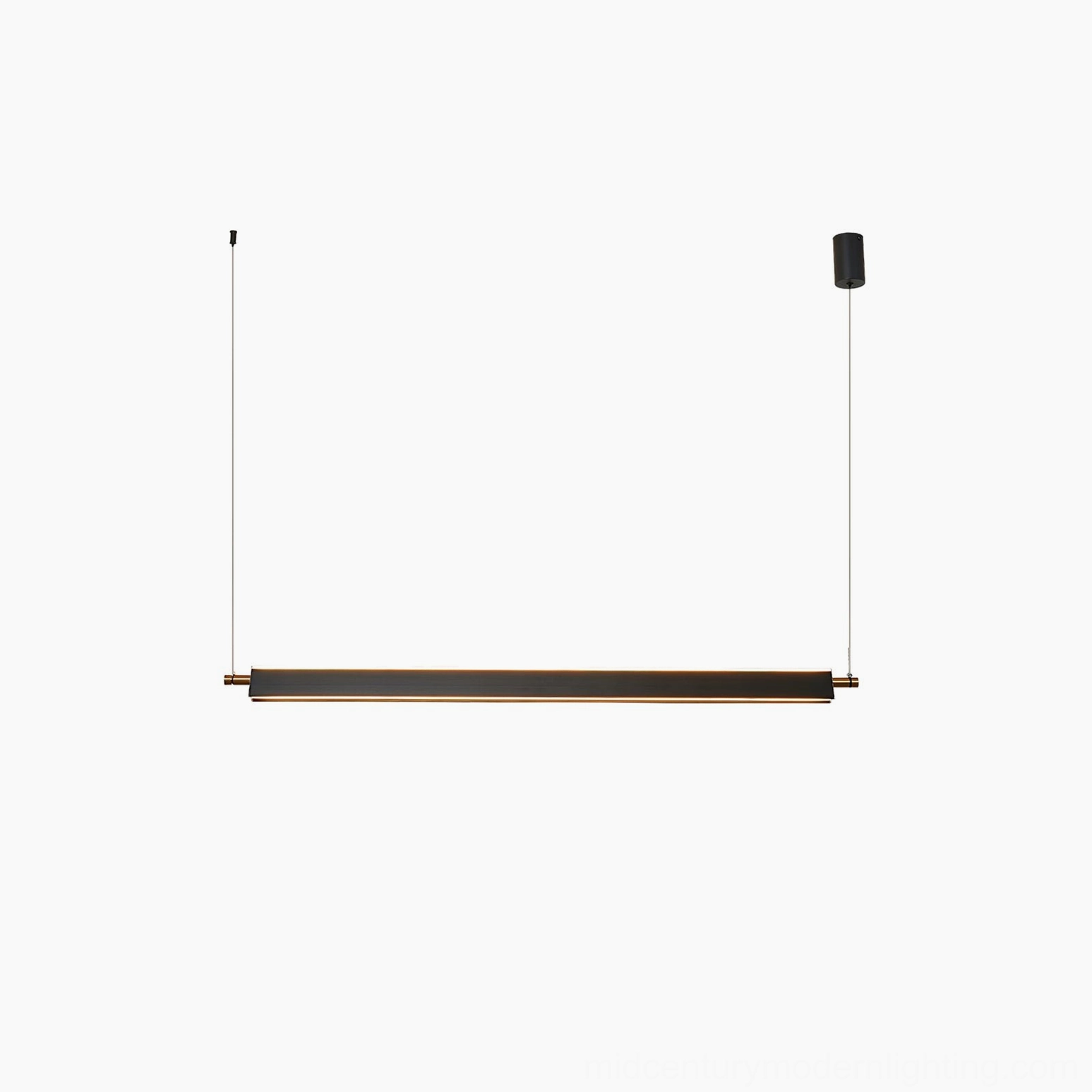 Pavilion linear LED chandelier product shot - minimalist modern pendant light with acrylic diffuser
