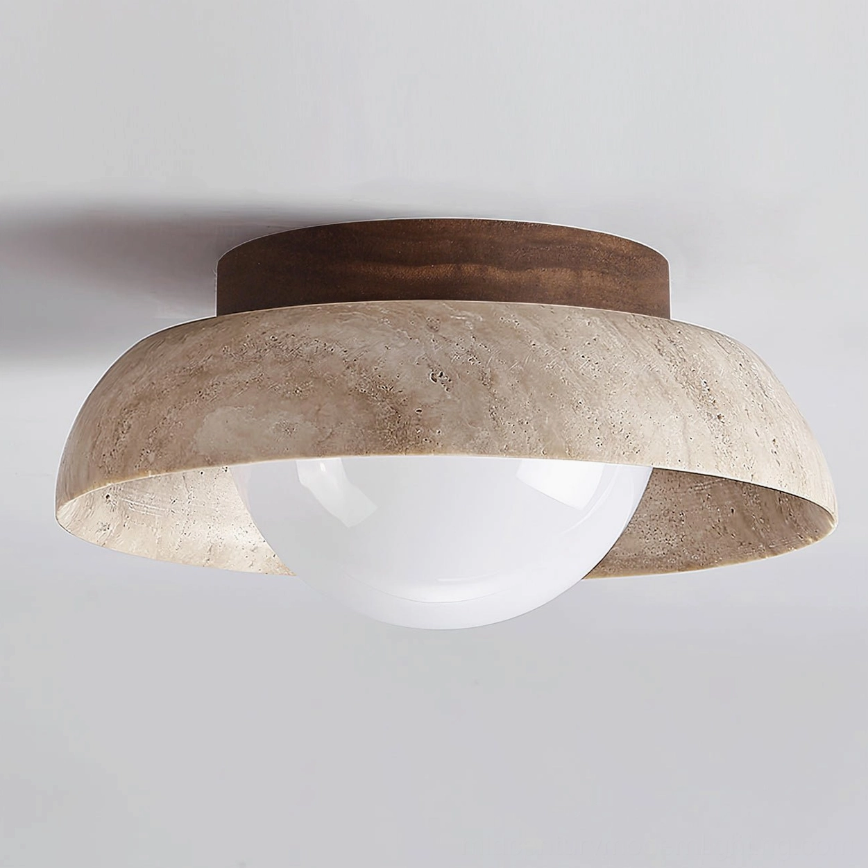 Piedra mid-century modern stone ceiling fixture - architectural detail and interior design application