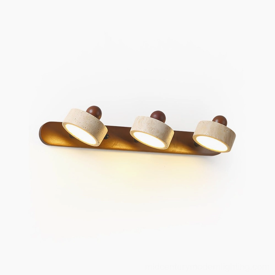 Piero travertine wall lamp integrated LED technical specifications product overview