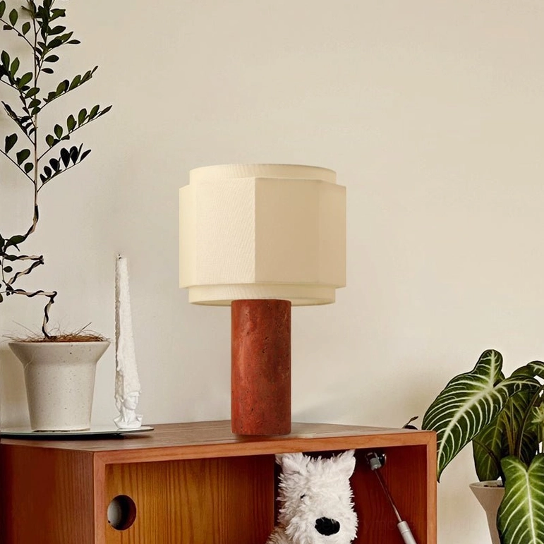 Pipito mid-century table lamp styled in contemporary living room with modernist furnishings