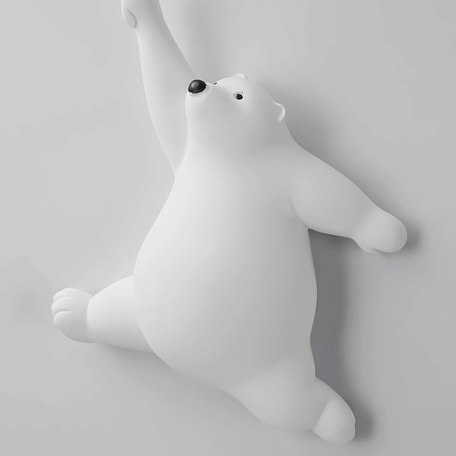 Sky blue polar bear balloon sconce in contemporary playroom - whimsical wall-mounted statement light