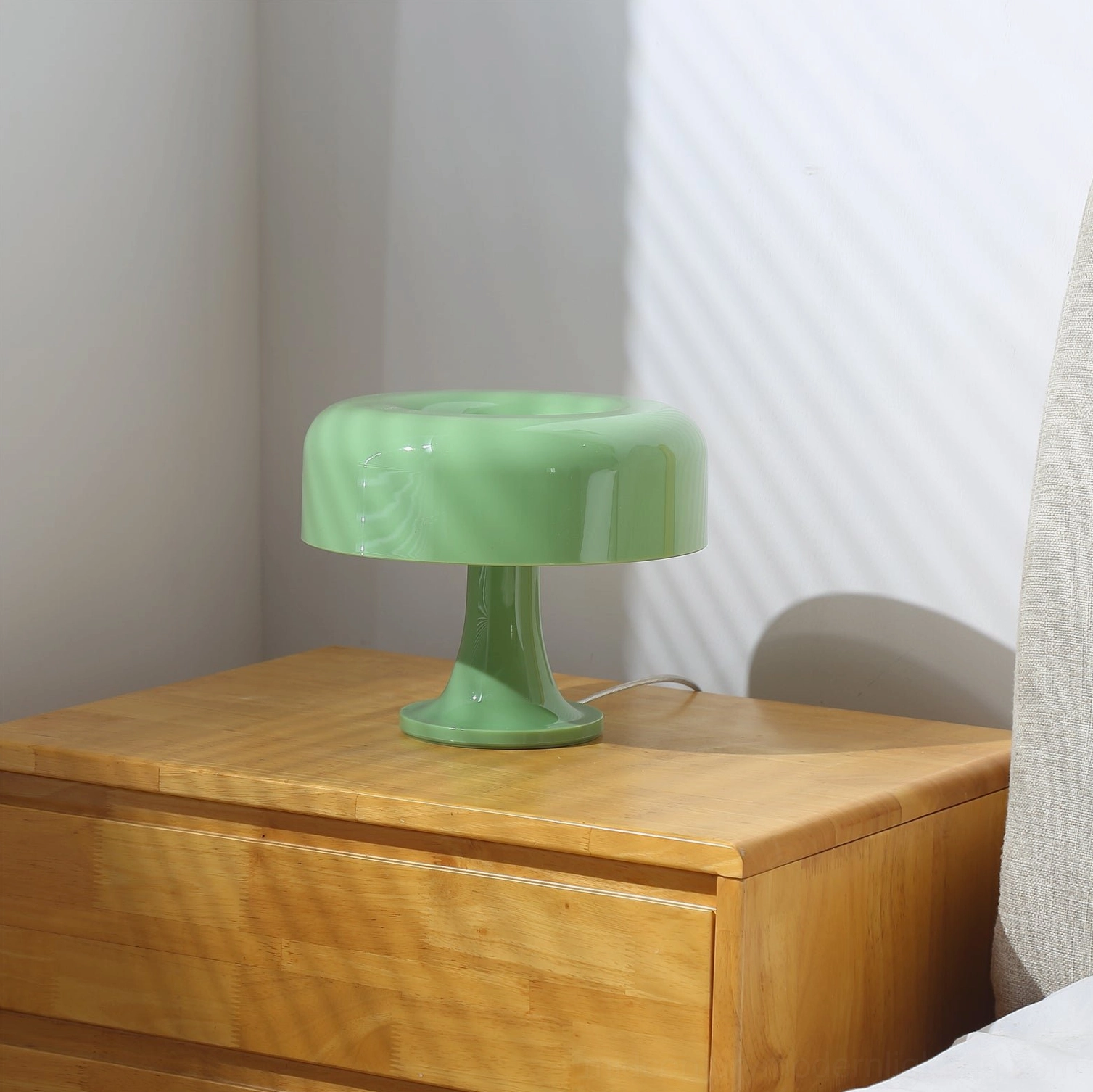 Pop Mushroom Table Lamp color comparison all five finishes orange blue green cream white mid-century modern