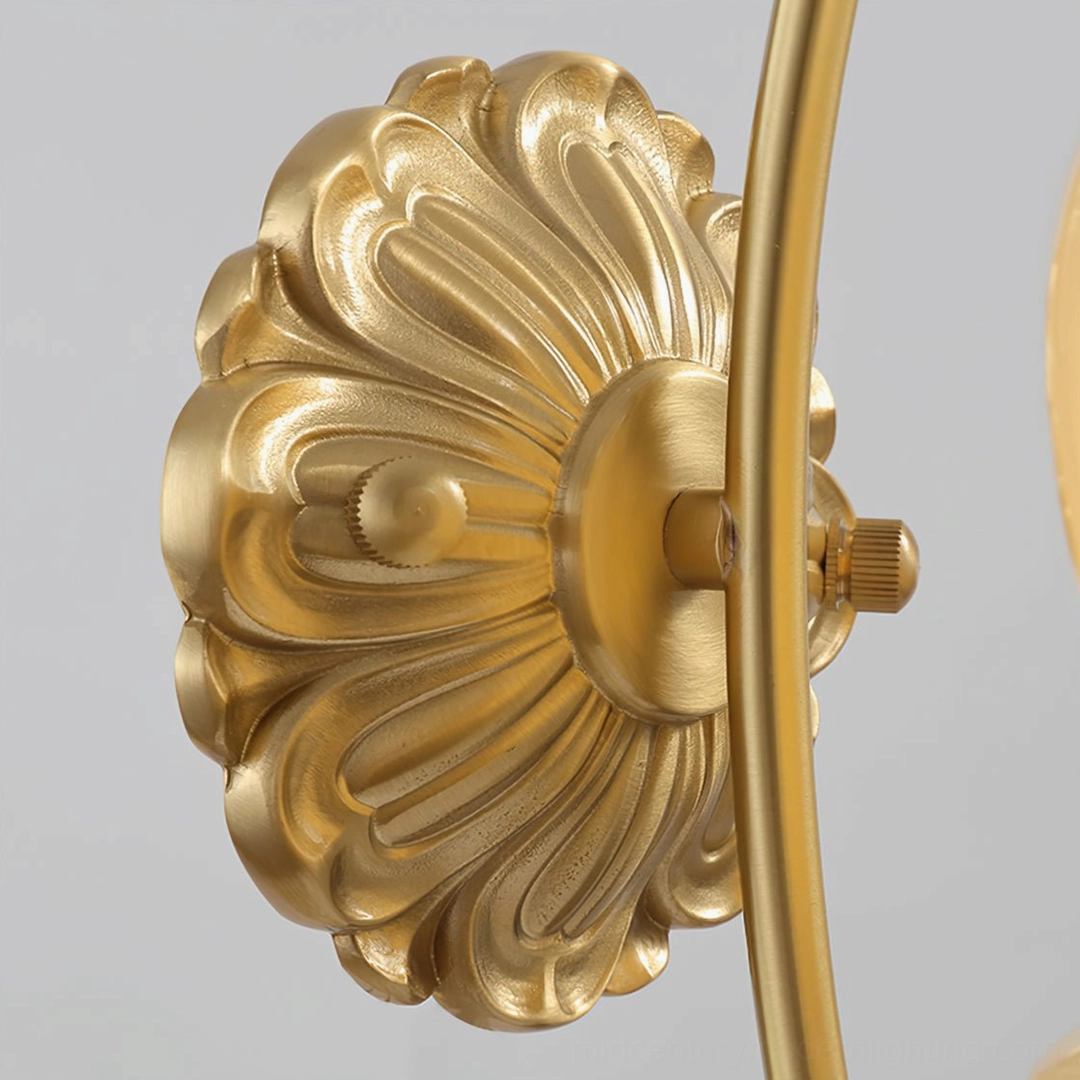 Product view of mid-century modern lily of the valley wall lamp showing complete sculptural form