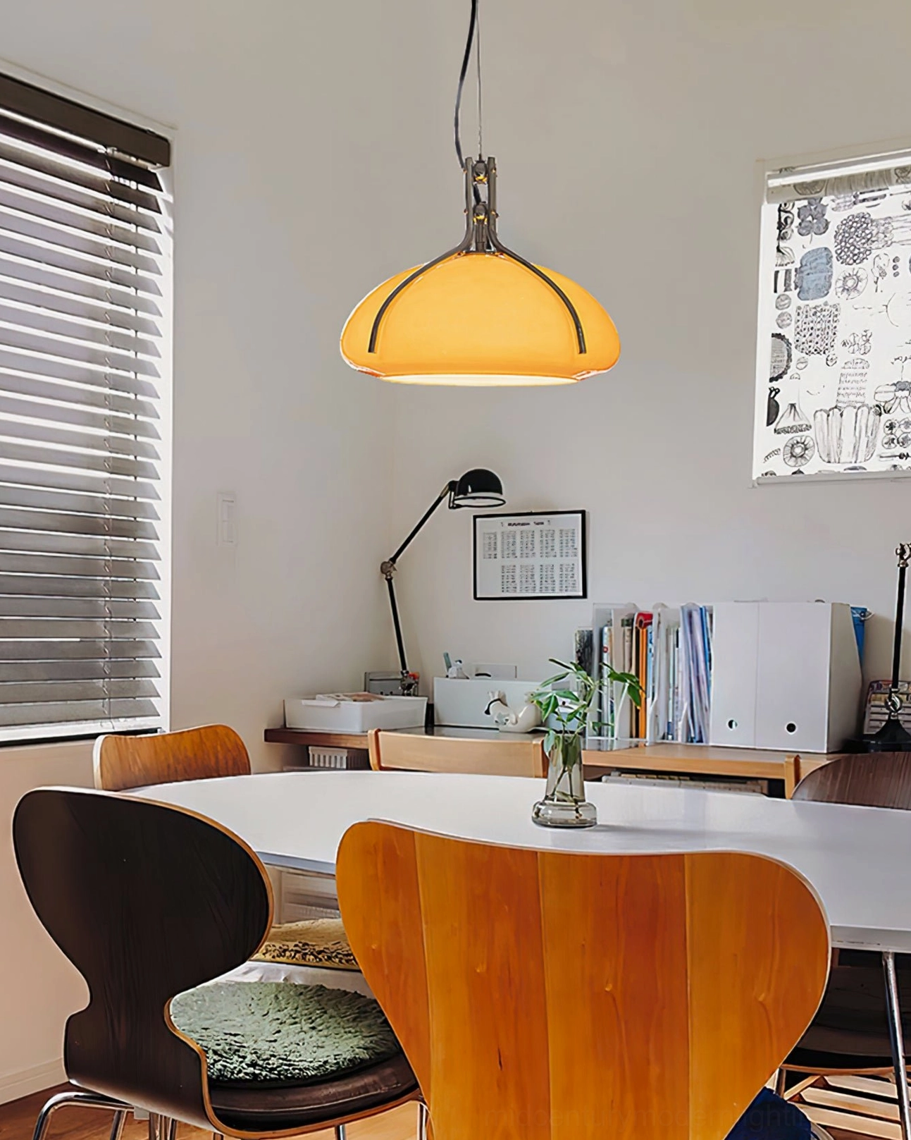 Quadrifoglio mid-century modern pendant lamp product photography studio shot