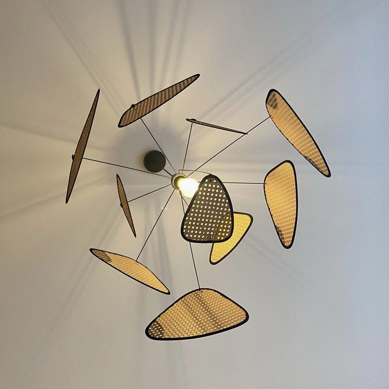Screen cannage pendant light, extension wire availability and ceiling height adjustment options