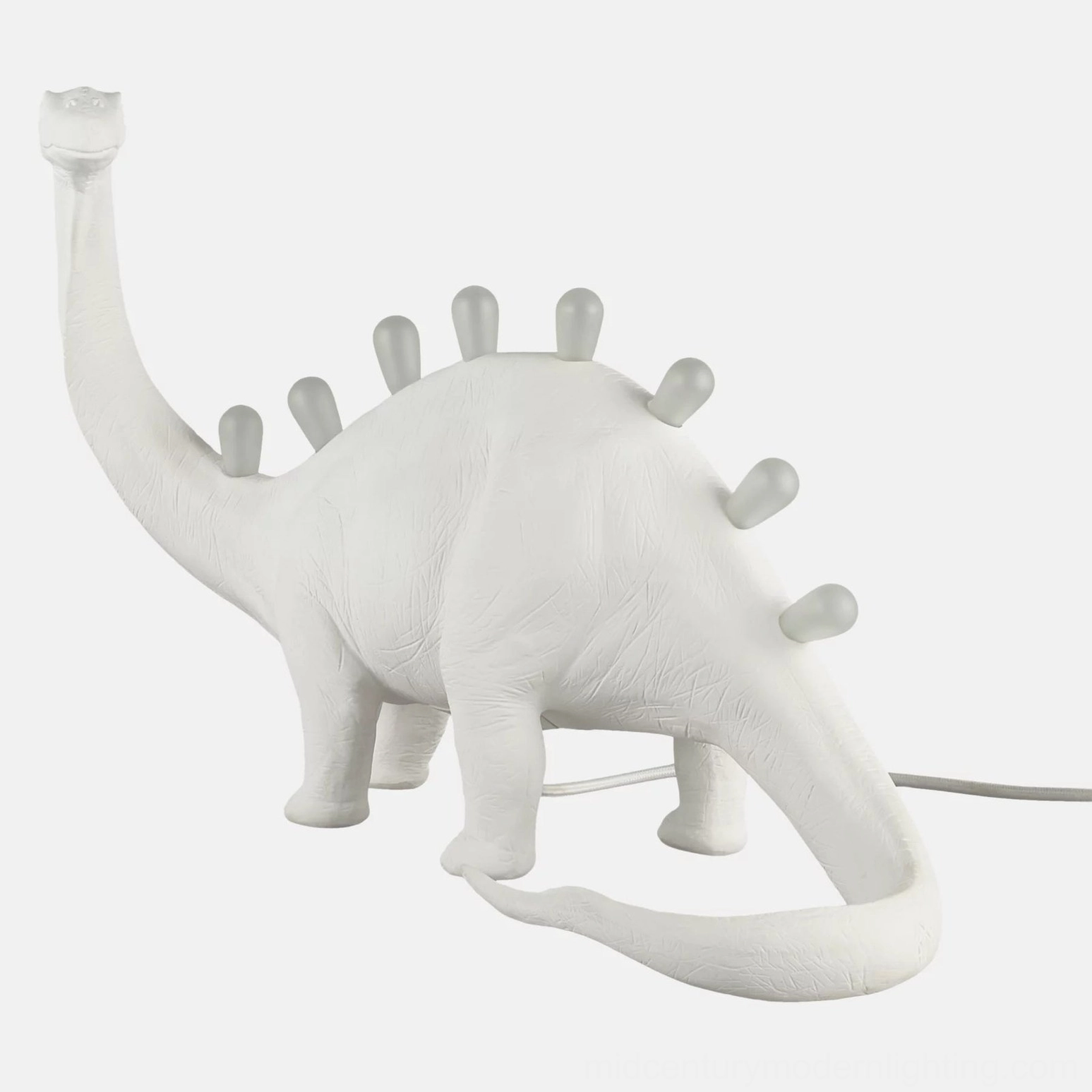 Rex dinosaur table lamp size comparison, compact sculptural lighting fixture