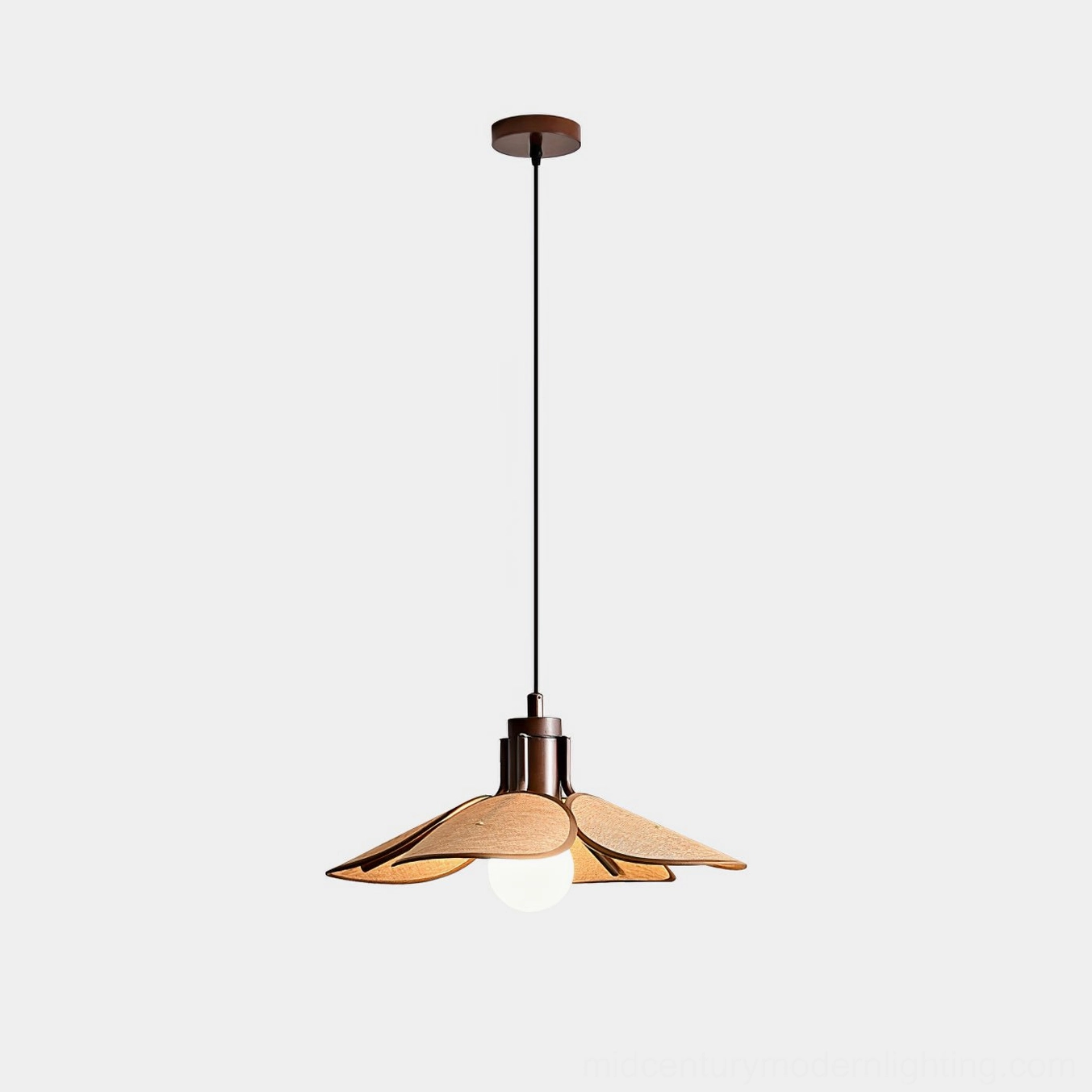 Riankh pendant light in light brown shade displaying warm neutral color perfect for Scandinavian and minimalist interiors