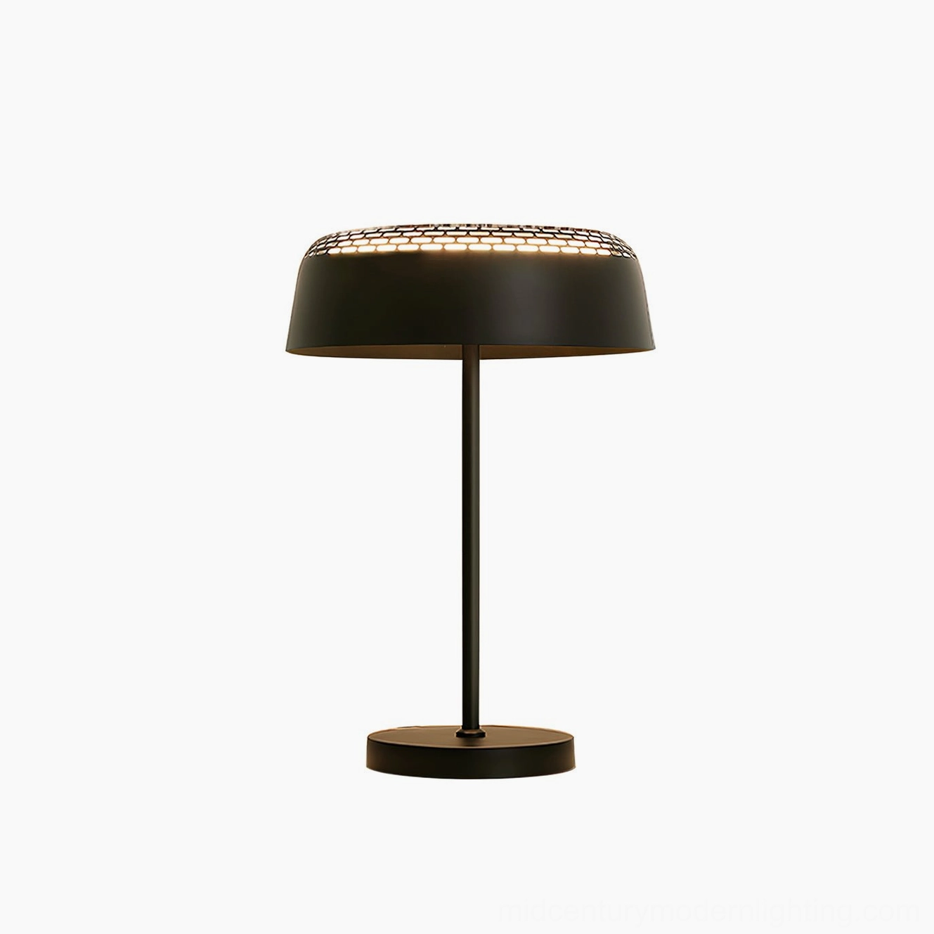Ring T1 contemporary minimalist table lamp collection in black and white finish options