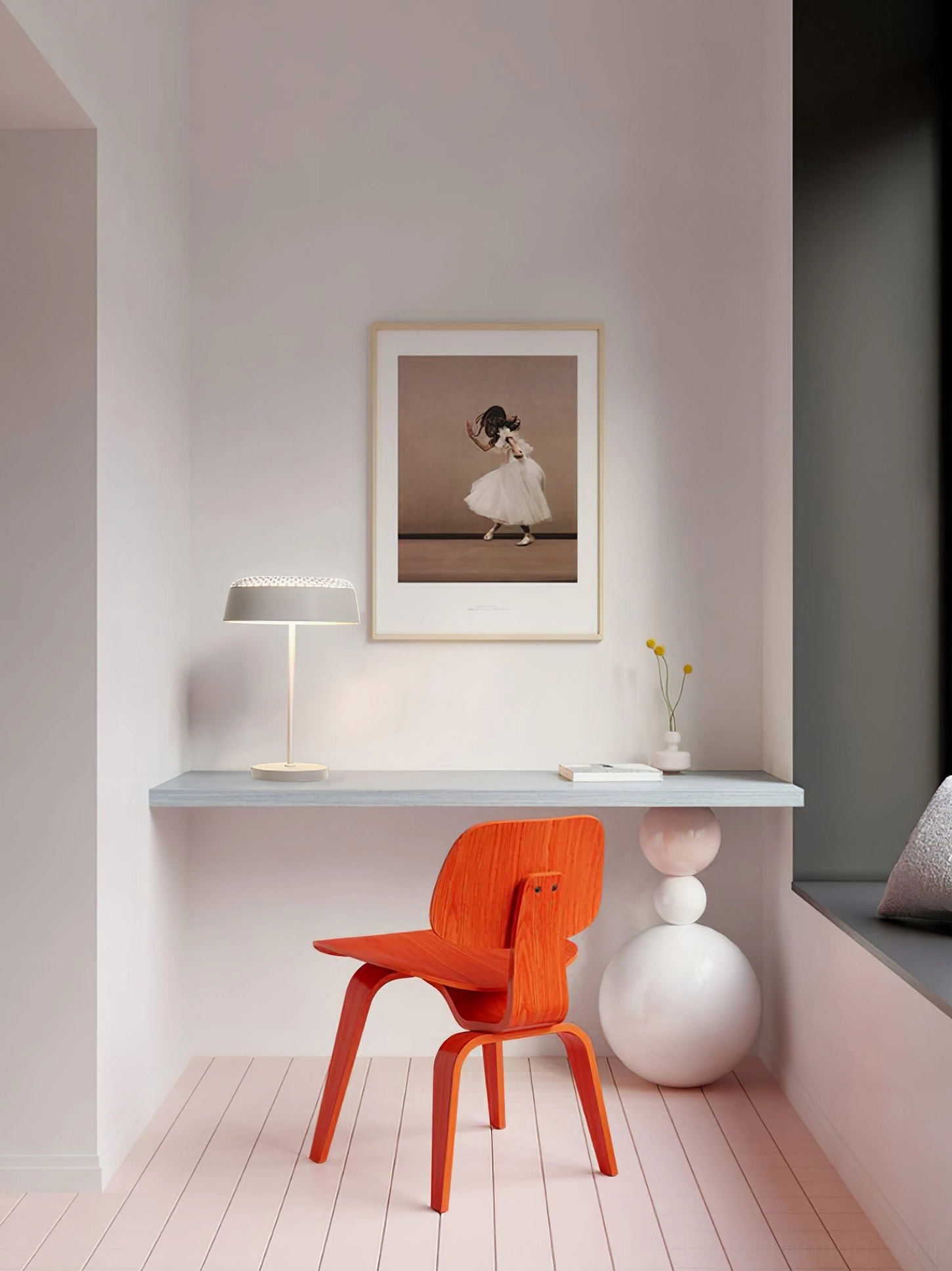 Ring T1 minimalist LED table lamp showcasing geometric metal ring shade design