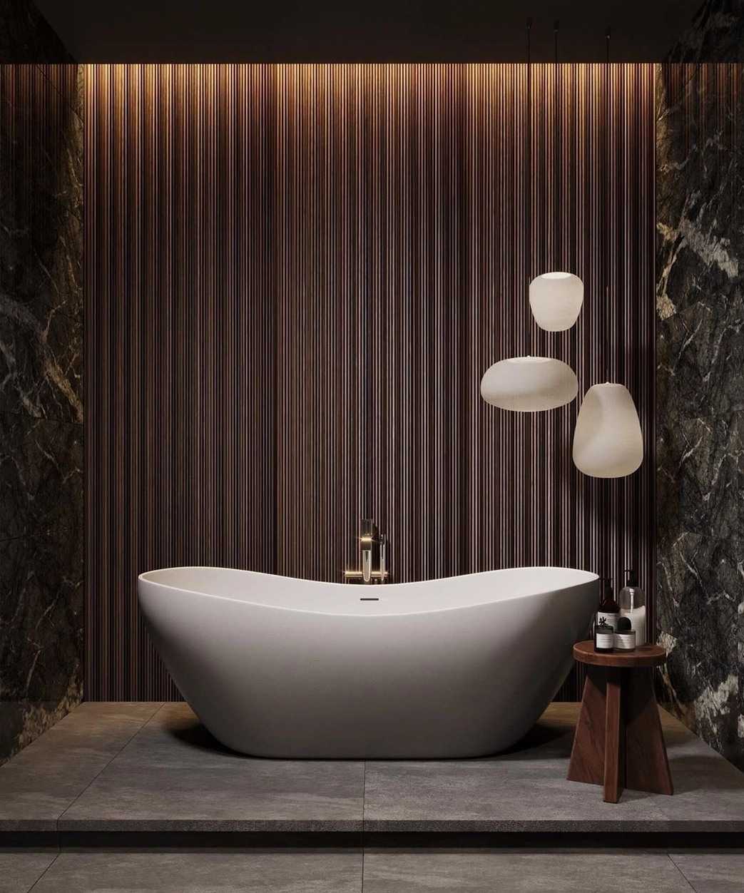 Rituals pendant light engraved satin glass metal components premium materials construction