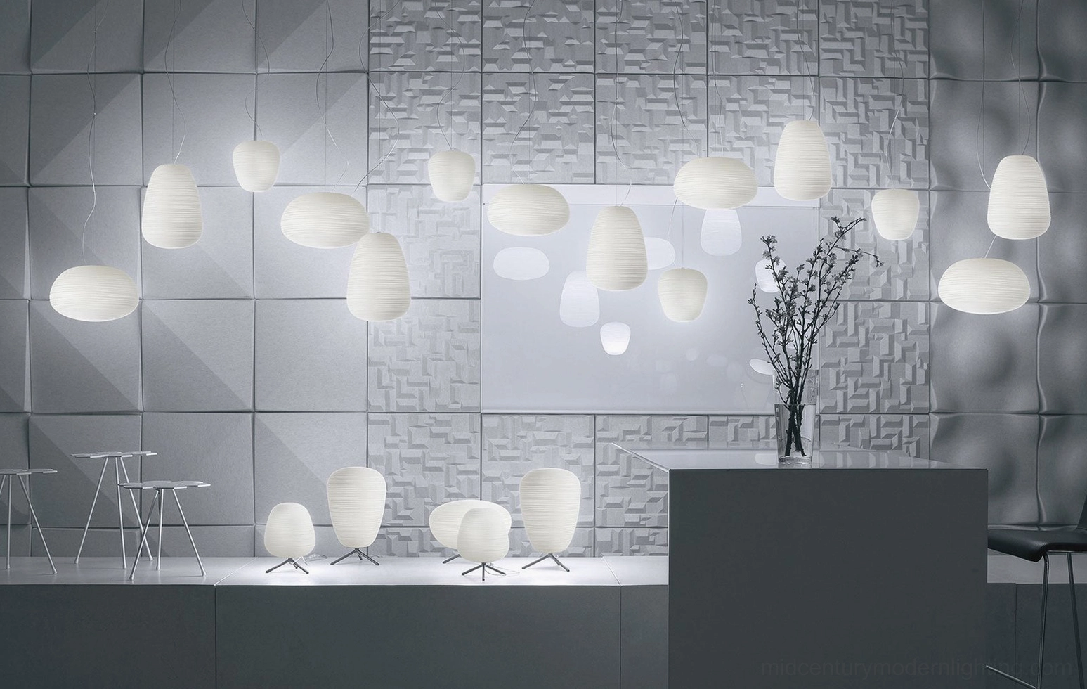Rituals pendant light matte frosted finish soft cloth maintenance care instructions