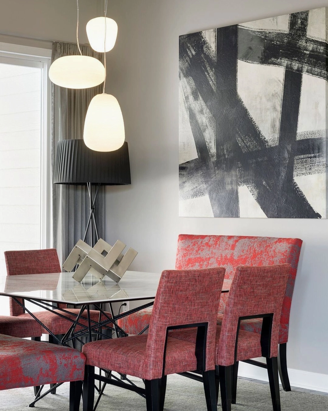 Rituals pendant light hand-blown artisanal unique matte finish plaster-like appearance