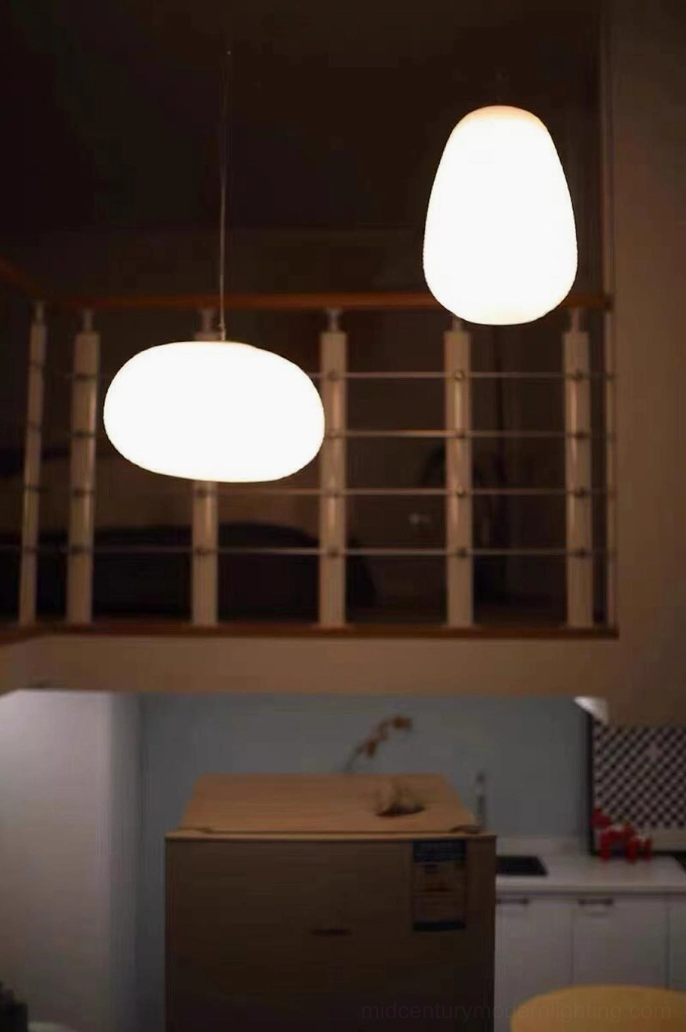 Rituals pendant light industrial chic warm frosted glass metal components balanced design