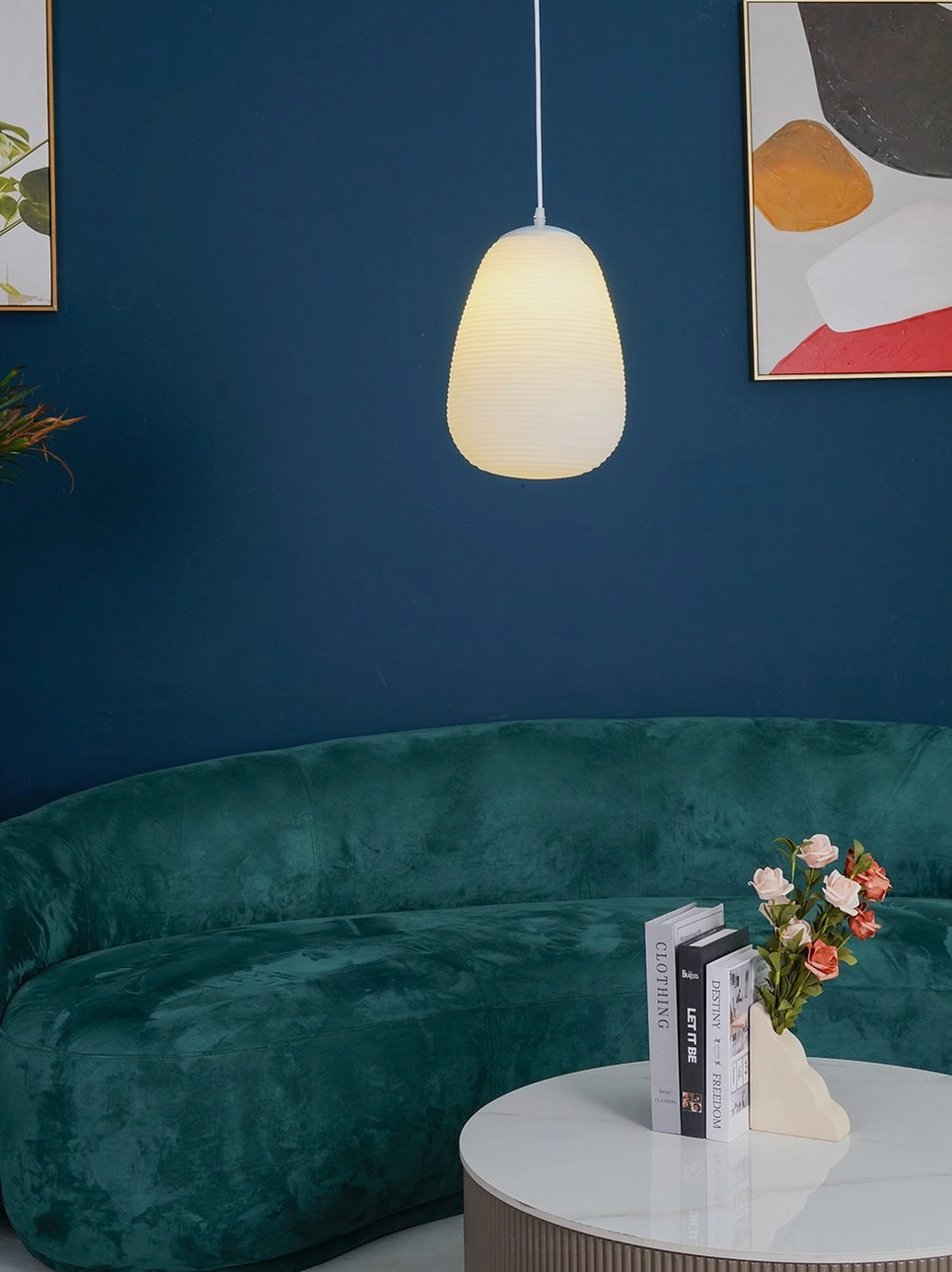 Rituals pendant light japandi fusion zen aesthetic warm frosted glass ceiling lamp