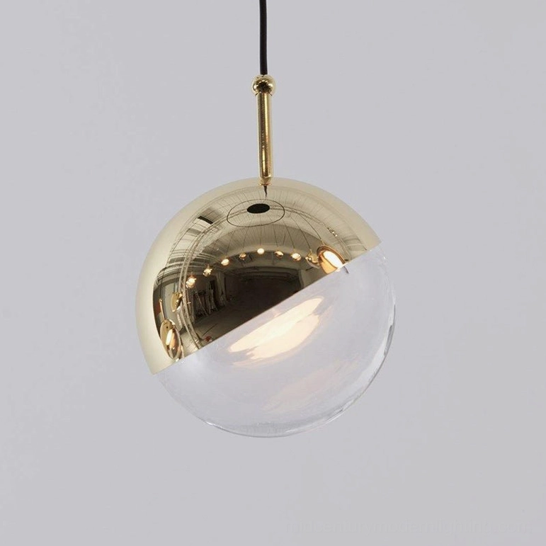 Rose gold spherical pendant chandelier modern home ambient lighting contemporary design