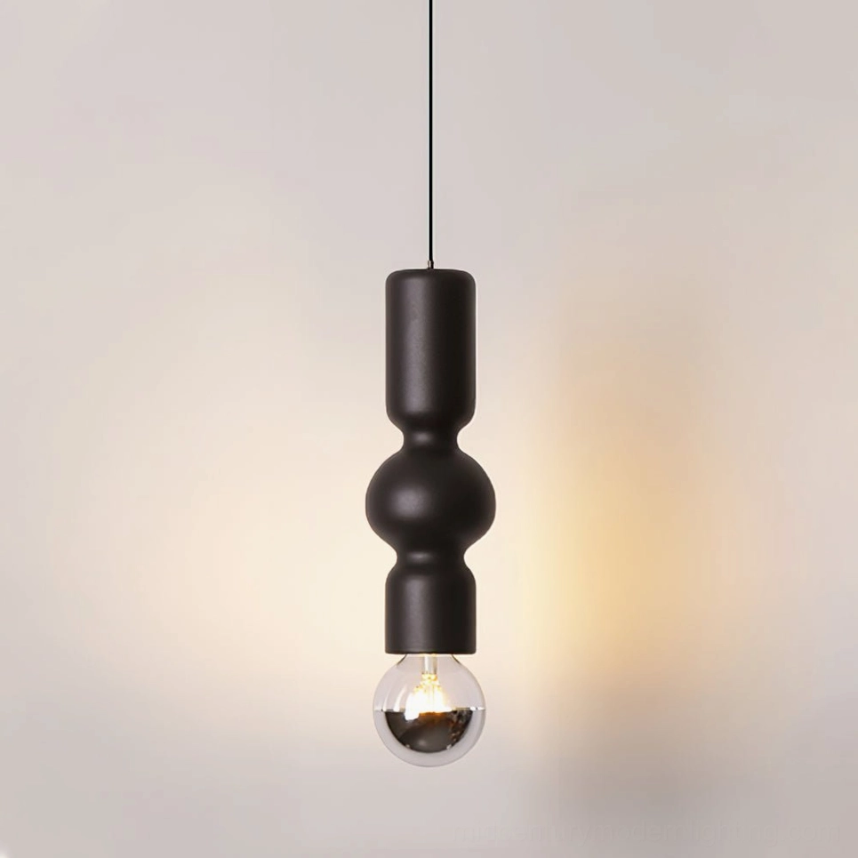 Rudd black matte Model A pendant light mid-century modern minimalist cylinder