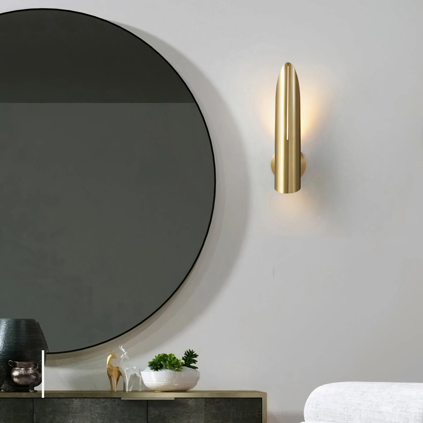Salvatore black wall sconce architectural detail clean lines minimalist form and function