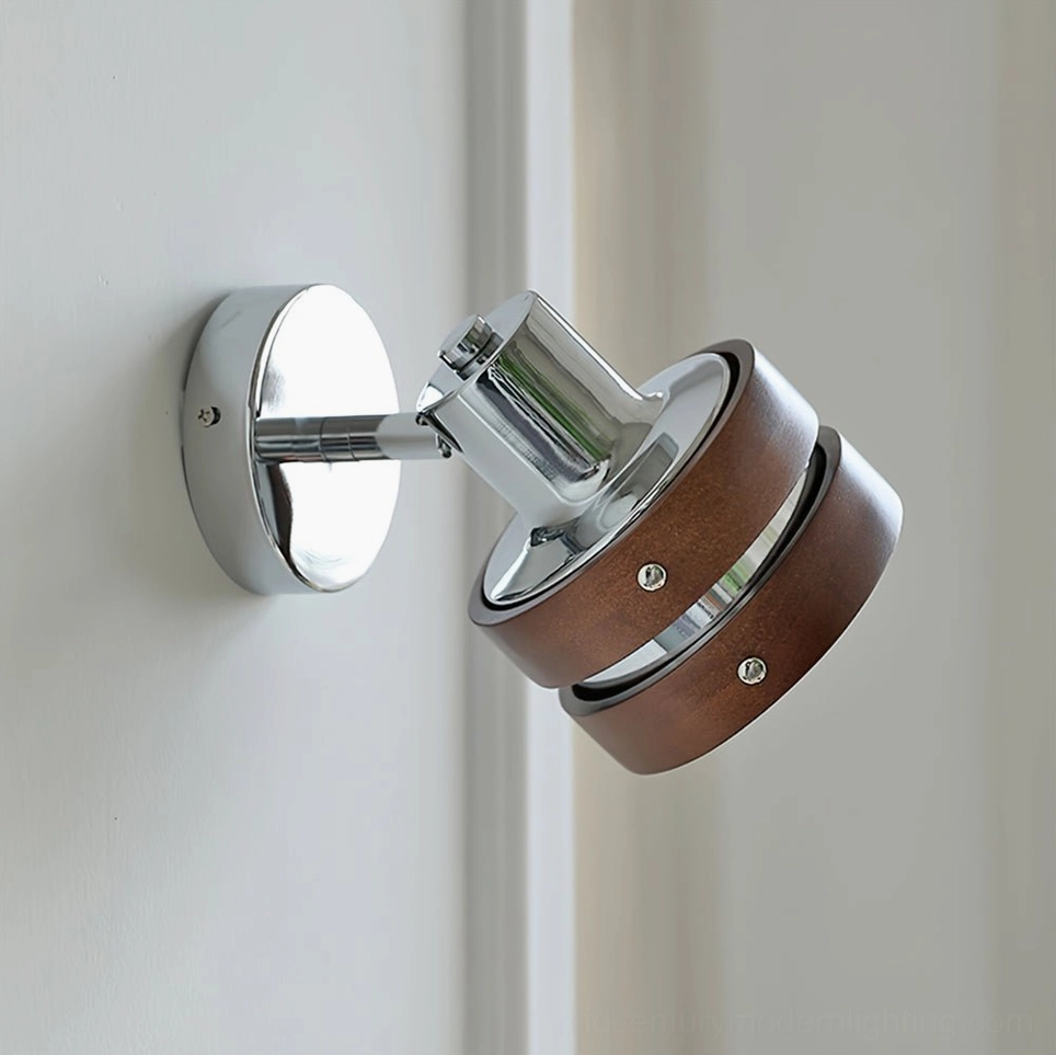Mid-century modern wall sconce perfect for gallery walls and accent lighting