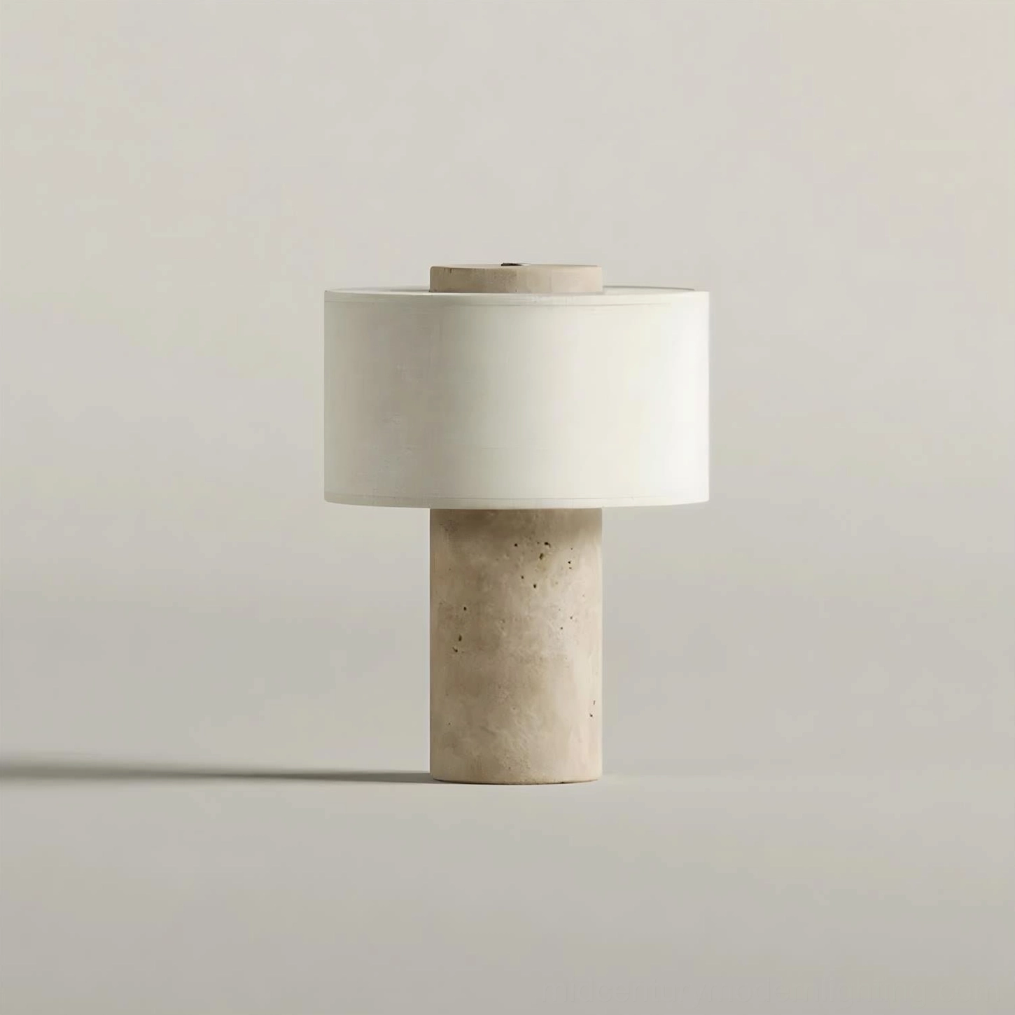 Sediment marble lamp charging via USB cable showing battery powered cordless functionality