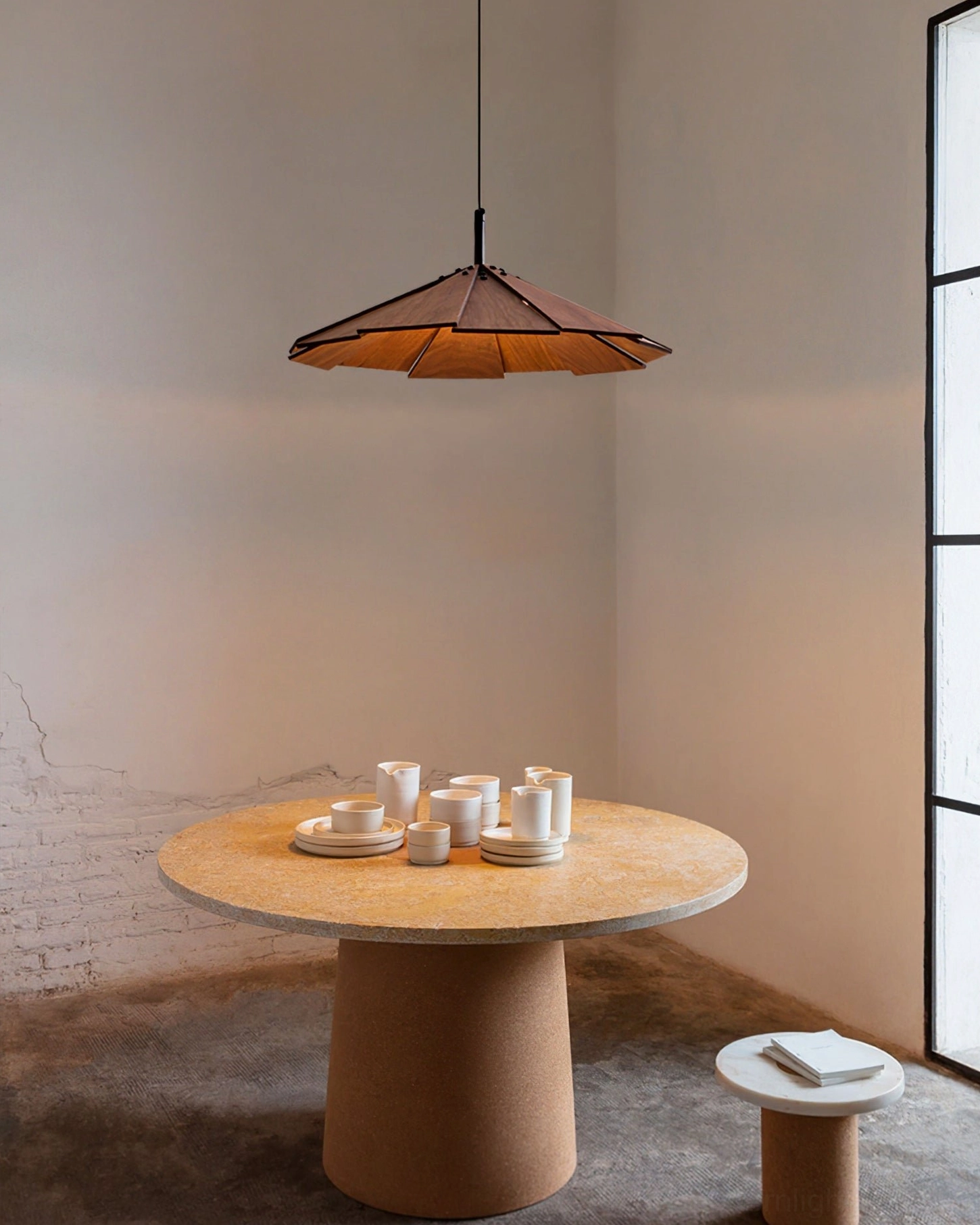 Sepal pendant lamp black finish option featuring contemporary styling in modern interior
